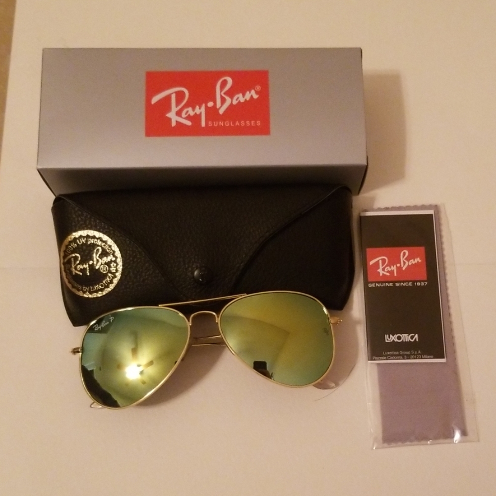 Ray-Ban Aviator Flash Silver Polarized  58 14 140